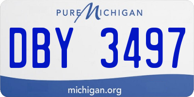 MI license plate DBY3497