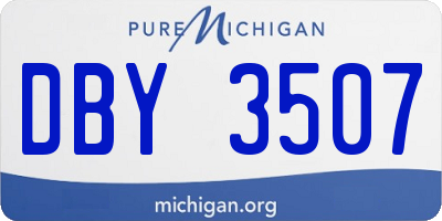 MI license plate DBY3507