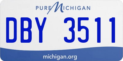 MI license plate DBY3511