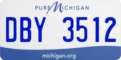 MI license plate DBY3512