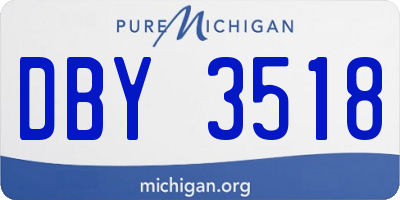 MI license plate DBY3518