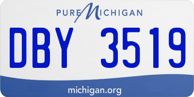 MI license plate DBY3519