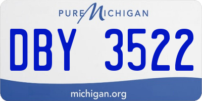 MI license plate DBY3522