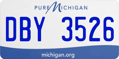 MI license plate DBY3526