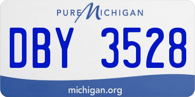 MI license plate DBY3528