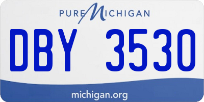MI license plate DBY3530