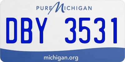 MI license plate DBY3531