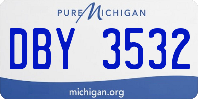 MI license plate DBY3532