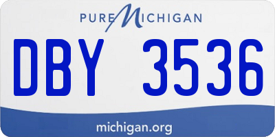 MI license plate DBY3536
