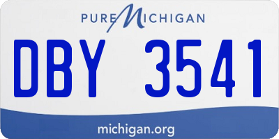 MI license plate DBY3541