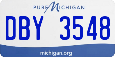 MI license plate DBY3548