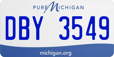 MI license plate DBY3549