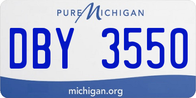 MI license plate DBY3550