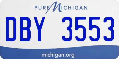 MI license plate DBY3553