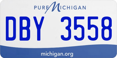 MI license plate DBY3558