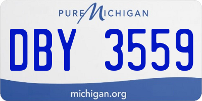 MI license plate DBY3559