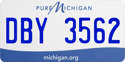 MI license plate DBY3562