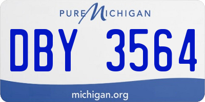 MI license plate DBY3564