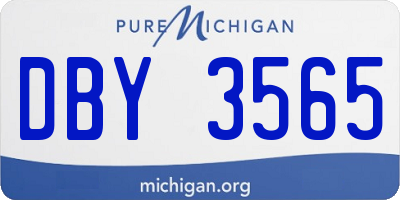 MI license plate DBY3565