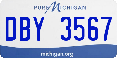 MI license plate DBY3567