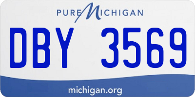 MI license plate DBY3569