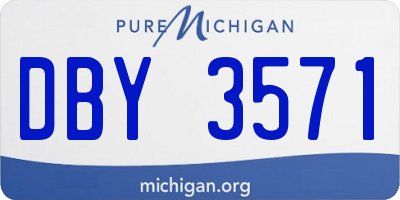 MI license plate DBY3571