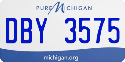 MI license plate DBY3575