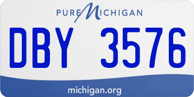 MI license plate DBY3576