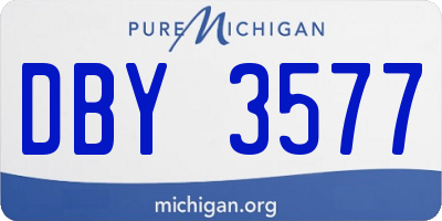 MI license plate DBY3577