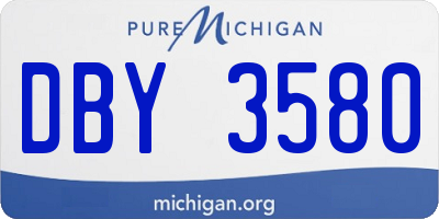 MI license plate DBY3580