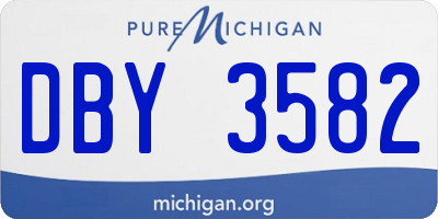 MI license plate DBY3582