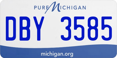 MI license plate DBY3585