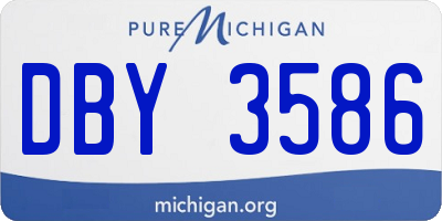 MI license plate DBY3586