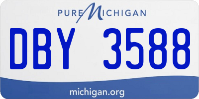 MI license plate DBY3588