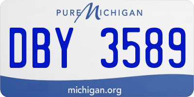 MI license plate DBY3589