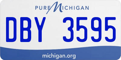MI license plate DBY3595