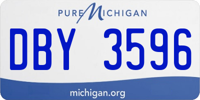 MI license plate DBY3596