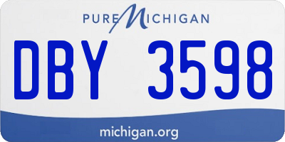 MI license plate DBY3598