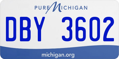 MI license plate DBY3602