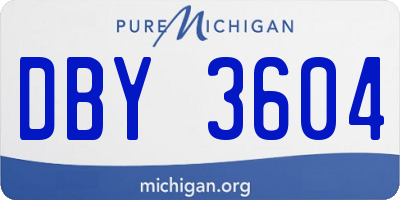 MI license plate DBY3604