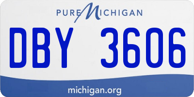 MI license plate DBY3606
