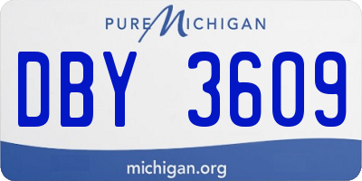 MI license plate DBY3609