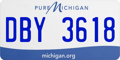MI license plate DBY3618