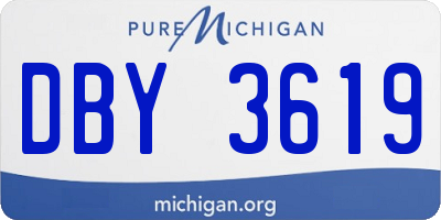 MI license plate DBY3619