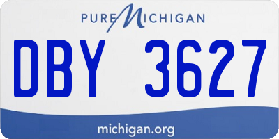 MI license plate DBY3627
