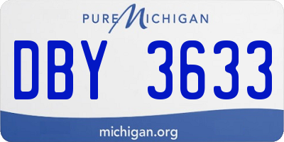 MI license plate DBY3633