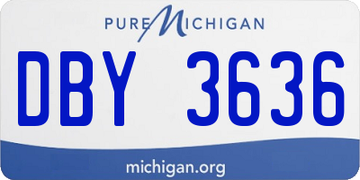 MI license plate DBY3636