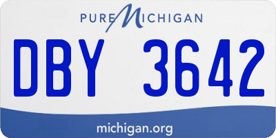 MI license plate DBY3642