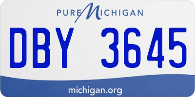 MI license plate DBY3645