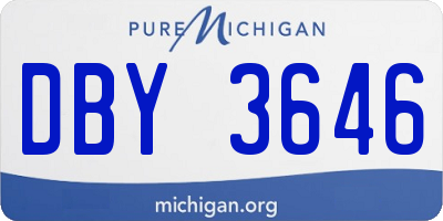 MI license plate DBY3646